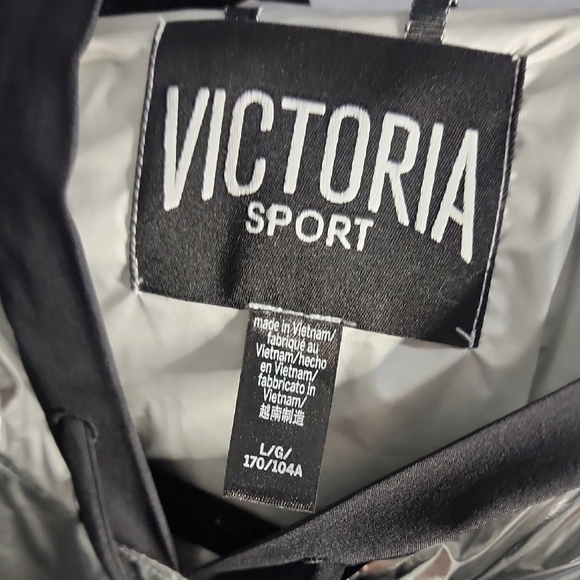 Women's Black and Silver Hoodie Jacket - Picture 2 of 5